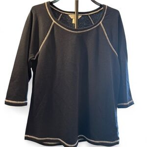 Christopher & Banks Petite Women’s Navy Blue 3/4 Sleeve Top Size M